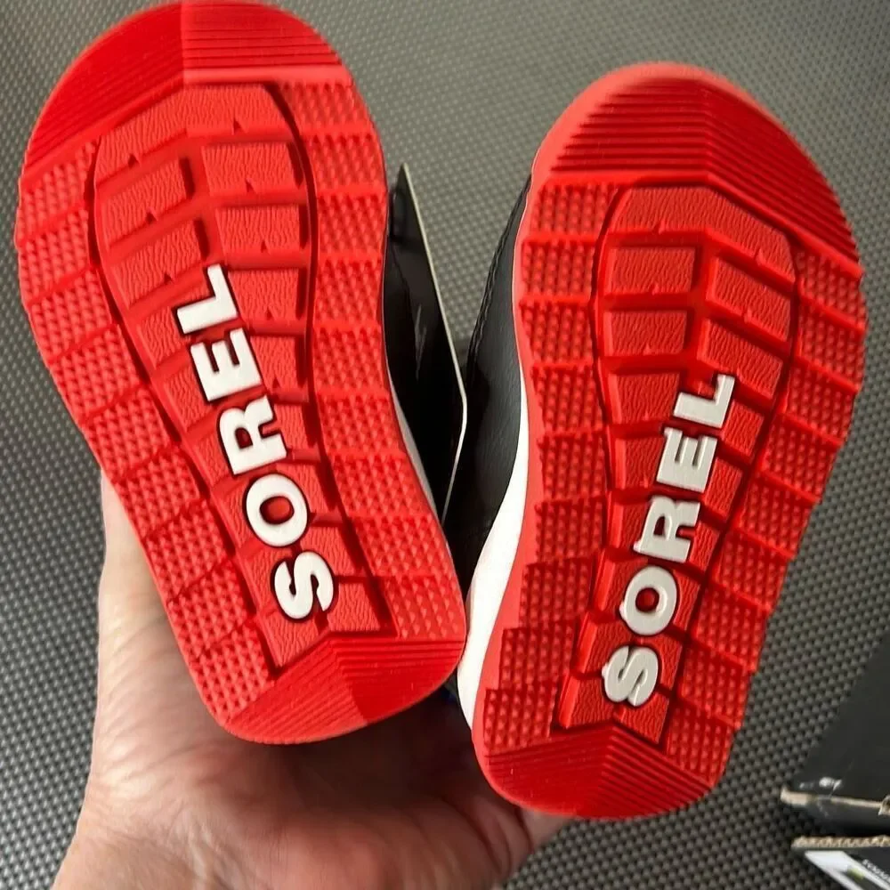 Sorel Toddler Whitney II Strap Waterproof Boots Size 4 Nwt Jet, Poppy Red